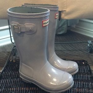 Blue Glitter Hunter Boots!